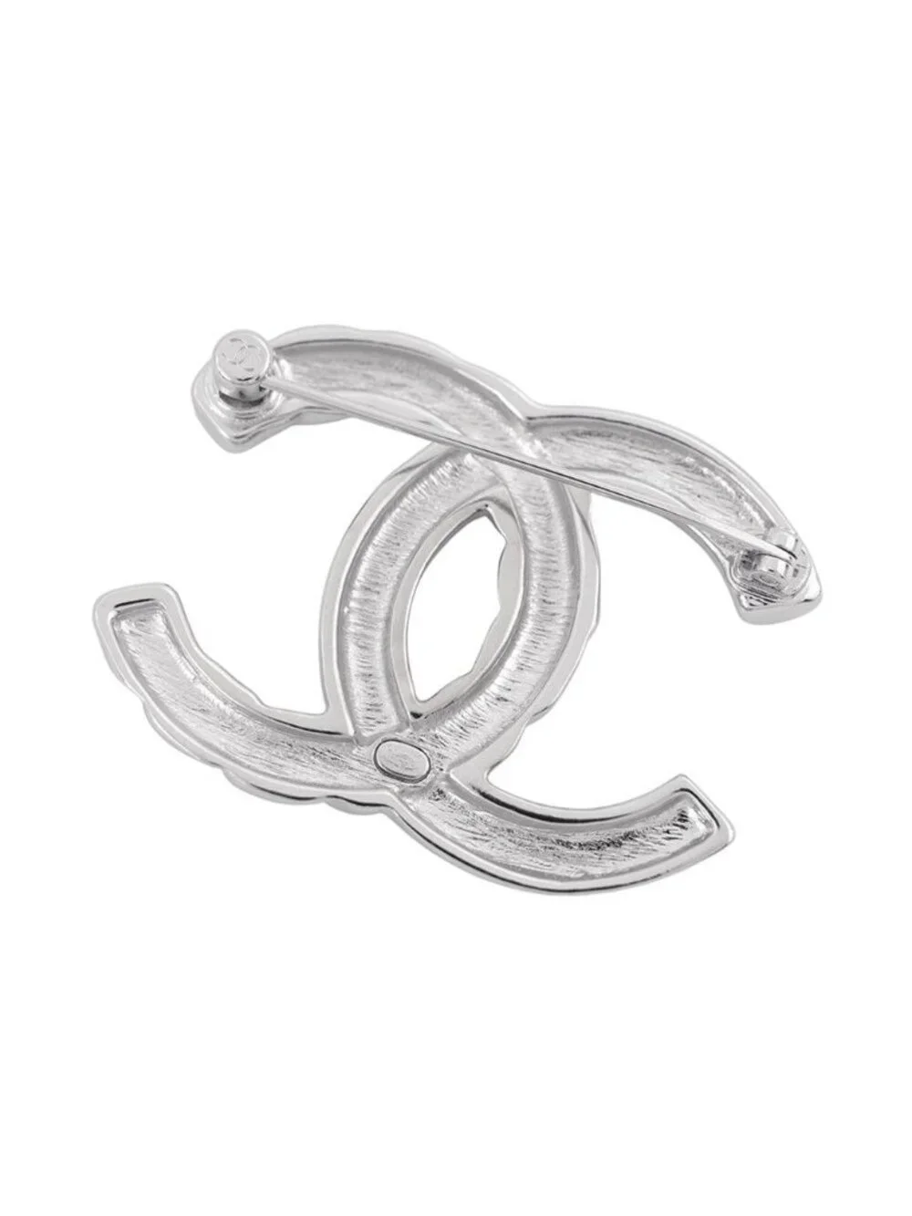 Chanel Brooch CC Logo Twist Metal 25 c